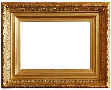 Gold Border Photo Frame Transparent PNG