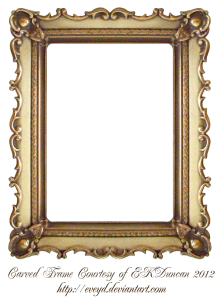 Gold Border Photo Frame Transparent PNG