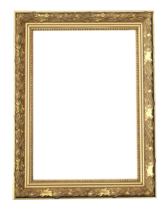 Gold Border Photo Frame Transparent PNG