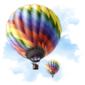 Colorful Hot Air Balloon PNG Download