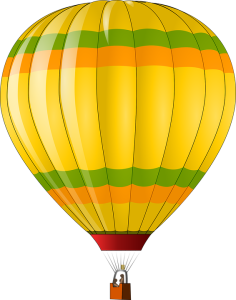 Colorful Hot Air Balloon PNG Download