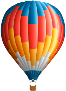 Colorful Hot Air Balloon PNG Download