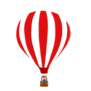 Colorful Hot Air Balloon PNG Download