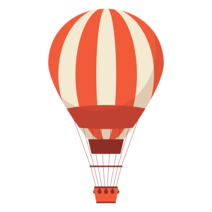 Colorful Hot Air Balloon PNG Download