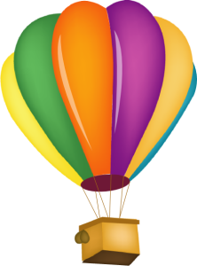 Colorful Hot Air Balloon PNG Download