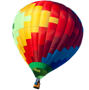 Colorful Hot Air Balloon PNG Download