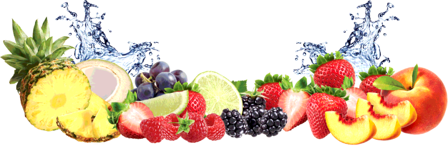 Fresh Fruit Splash Collage Free PNG