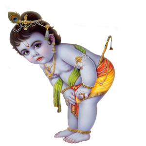 Baby Krishna with Flute Free PNG