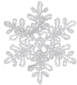 White Glitter Snowflake Free PNG