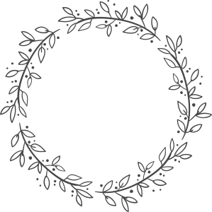 Floral Leaf Wreath Frame Free PNG
