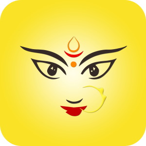 Goddess Durga Face Art Navratri PNG