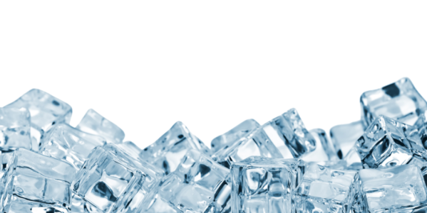 Blue Ice Cubes Border Background Free PNG