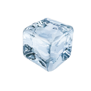 Vector Style Blue Ice Cube Illustration Transparent Background