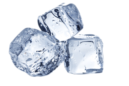 Three Wet Ice Cubes Isolated Free PNG