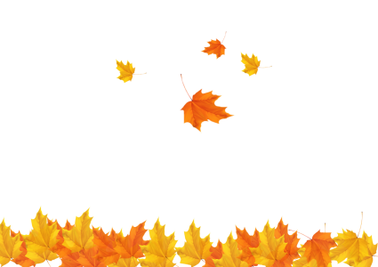 Falling Orange Maple Leaves Autumn Clipart