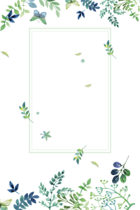 Hand Painted Watercolor Green Leaves Frame Free Clipart