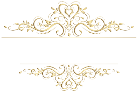 Golden Decorative Scroll Dividers PNG Image