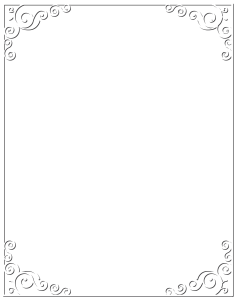 Minimalist White Swirl Corner Frame Free PNG
