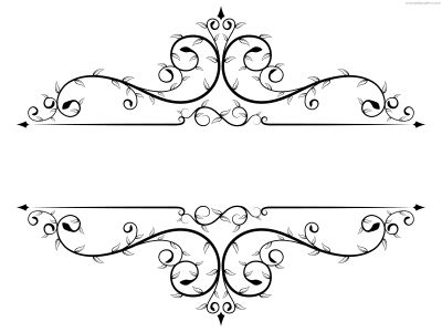 Vintage Ornamental Calligraphy Border Free PNG