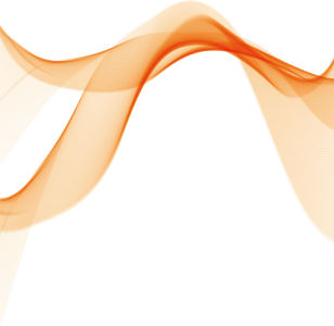 Orange Dynamic Smoke Wave PNG Image
