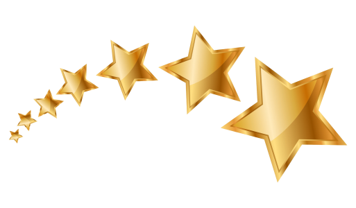 Curved Golden Stars Graphic Free PNG Clipart