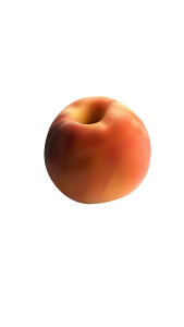Single Ripe Red Peach Fruit Free PNG Image