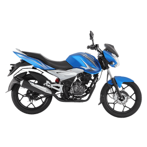 Blue Bajaj Discover Motorcycle Free PNG
