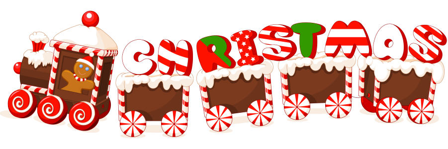Gingerbread Christmas Train Cartoon Free PNG Clipart