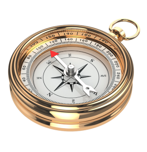 Golden Maritime Compass PNG Image