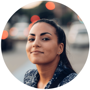 Beautiful Girl Portrait in Circle Free PNG Image