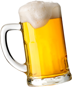 Chilled Beer Glass with Foam Free PNG