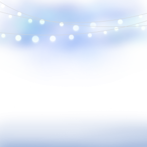 White Bokeh String Lights Decoration Free PNG