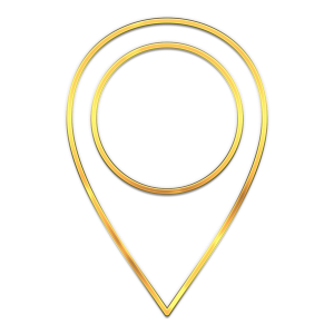 Golden Map Location Pin Outline Free PNG