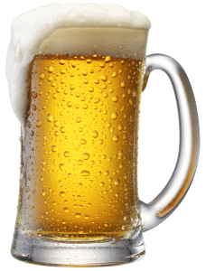 Straight Beer Mug with Foam PNG Image