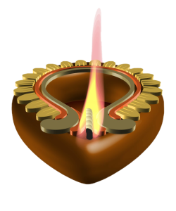 Traditional Artistic Diya Oil Lamp PNG Image