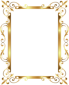 Royal Ornate Gold Border Frame Free PNG