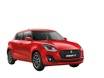 Red Hatchback Car Side View Transparent Background