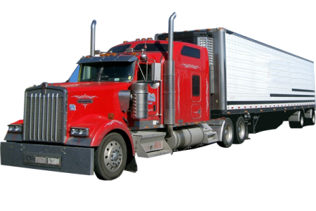 Red Semi Truck Delivery Free PNG