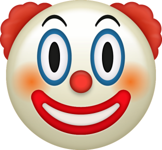 Clown Face Emoji Free PNG