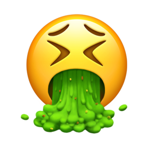 Vomiting Face Emoji Transparent Background