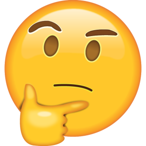 Thinking Face Emoji with Hand on Chin Free PNG