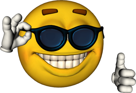3D Happy Emoji with Thumbs Up Free PNG