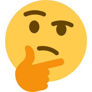 Thinking Face Emoji Icon Free PNG