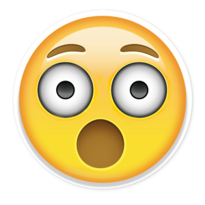 3D Astonished Face Emoji Free PNG