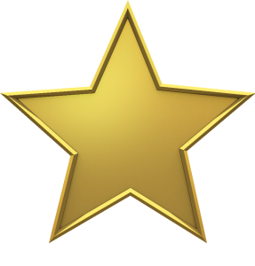 Golden 3D Star Award Trophy Clipart