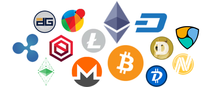 Cryptocurrency Logos Bitcoin Ethereum Litecoin Dash Free PNG