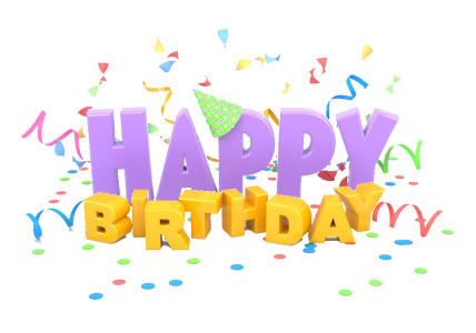 Purple 3D Happy Birthday Text Free