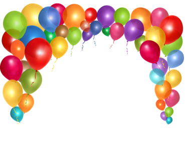 Colorful Balloon Arch Frame PNG