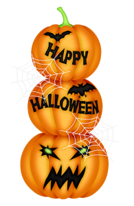 Stacked Happy Halloween Pumpkins