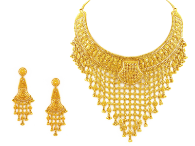 Traditional Indian Gold Necklace Jewelry
